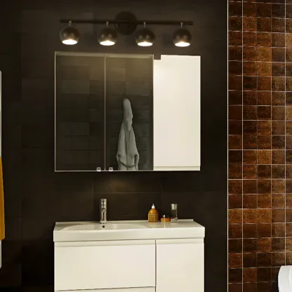 Modern Multi-Light Iron Adjustable Globe Wall Sconce Image - 3