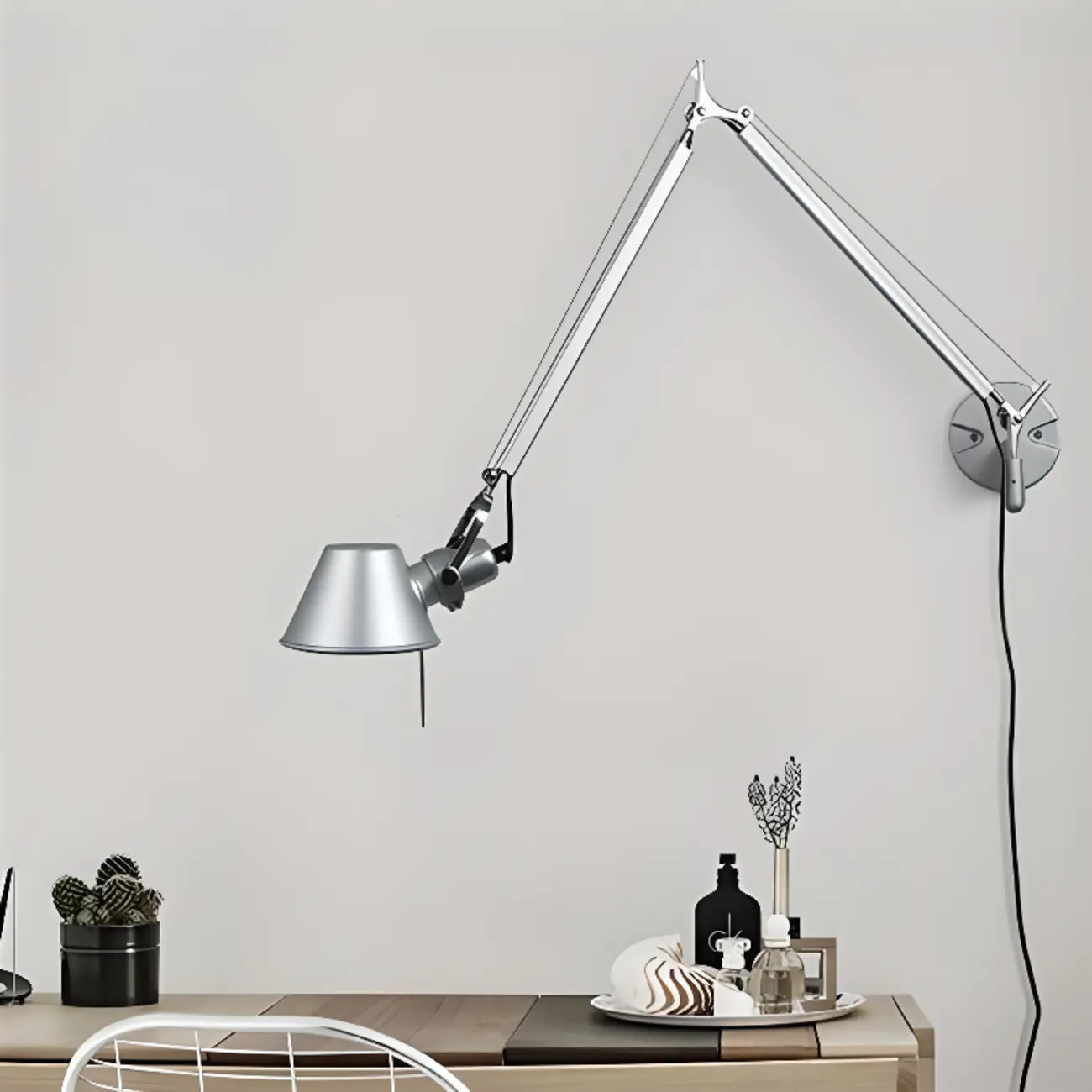 Plug-In Adjustable Swing Arm Wall Light for Interior Spaces Image - 1 | homeyfad