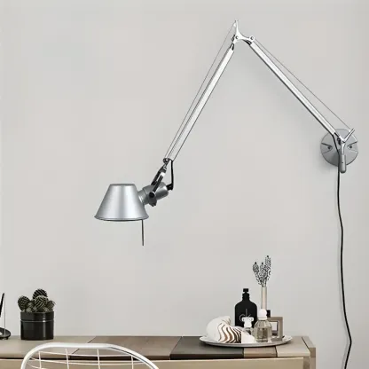 Plug-In Adjustable Swing Arm Wall Light for Interior Spaces Image - 1