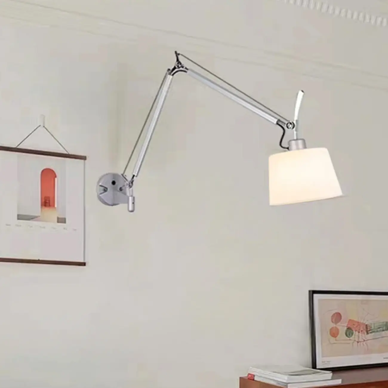 Plug-In Adjustable Swing Arm Wall Light for Interior Spaces Image - 3 | homeyfad