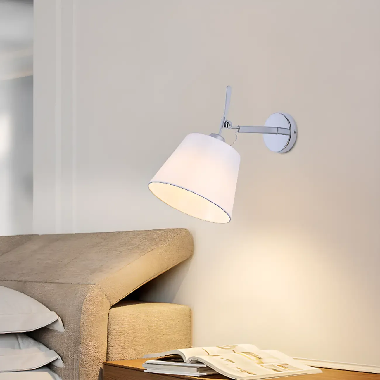 Plug-In Adjustable Swing Arm Wall Light for Interior Spaces Image - 5