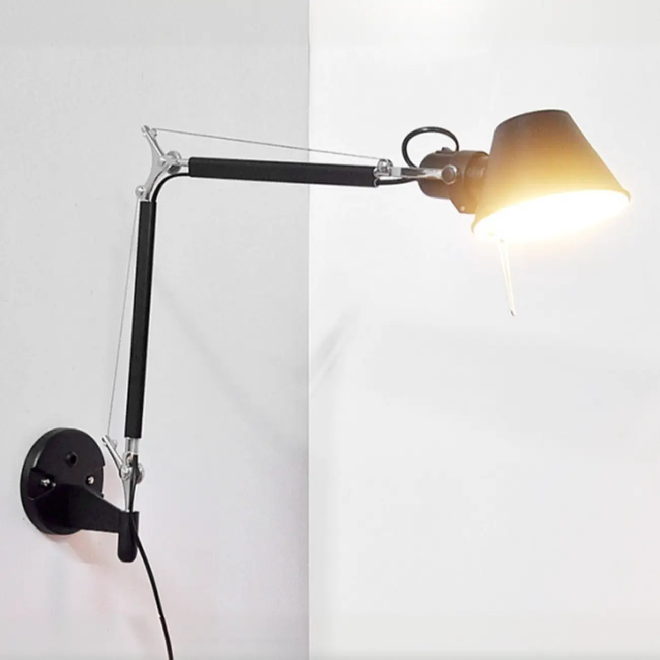 Plug-In Adjustable Swing Arm Wall Light for Interior Spaces Image - 12 | homeyfad