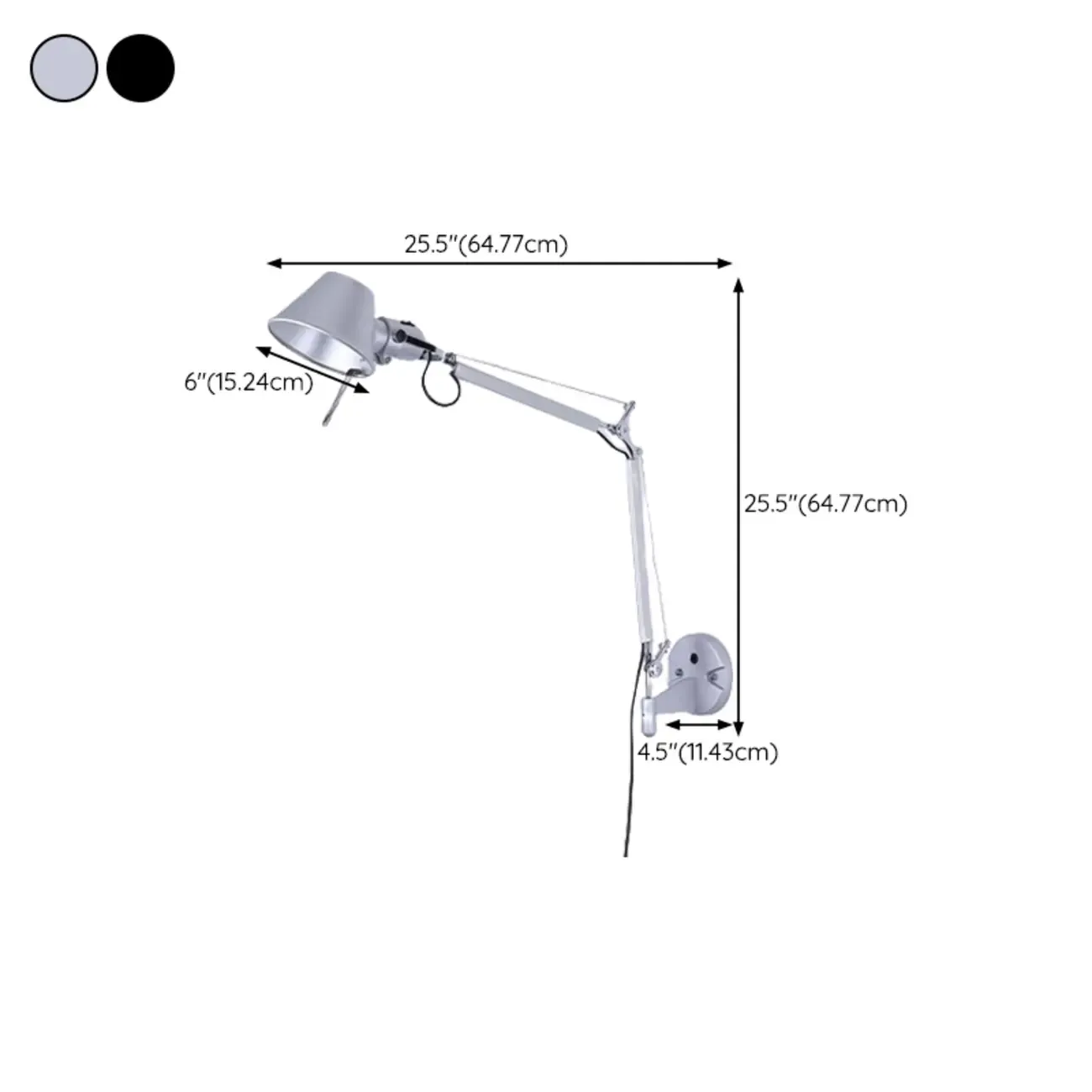 Plug-In Adjustable Swing Arm Wall Light for Interior Spaces Image - 20