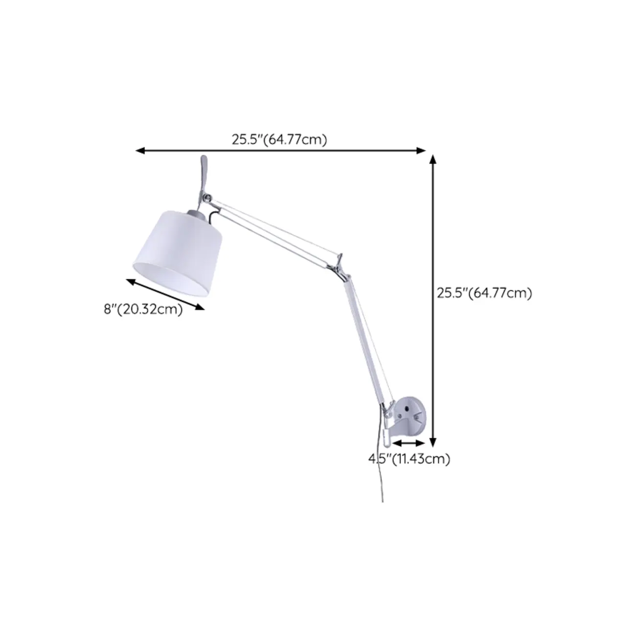 Plug-In Adjustable Swing Arm Wall Light for Interior Spaces Image - 23 | homeyfad