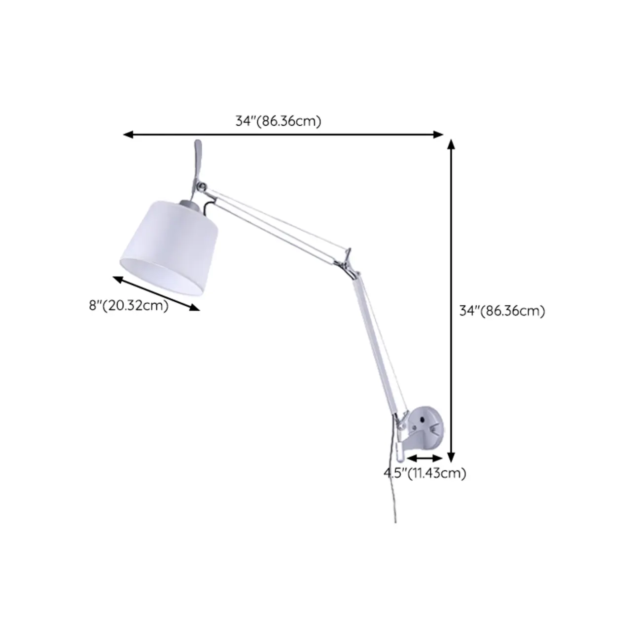 Plug-In Adjustable Swing Arm Wall Light for Interior Spaces Image - 24 | homeyfad