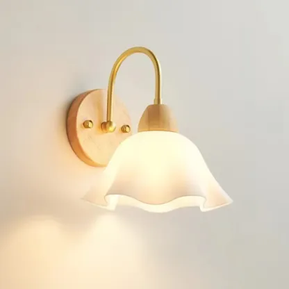 Pumpkin Acrylic Wall Sconce with Pull Switch for Bedroom