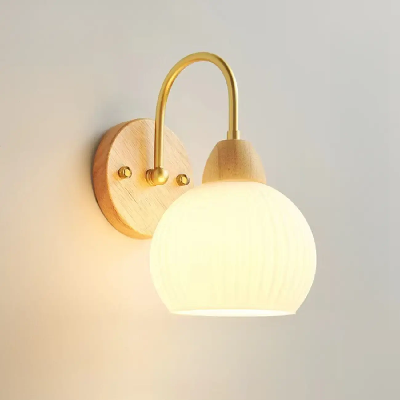 Pumpkin Acrylic Wall Sconce with Pull Switch for Bedroom | homeyfad