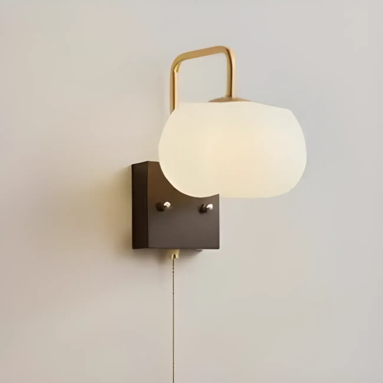 Pumpkin Acrylic Wall Sconce with Pull Switch for Bedroom