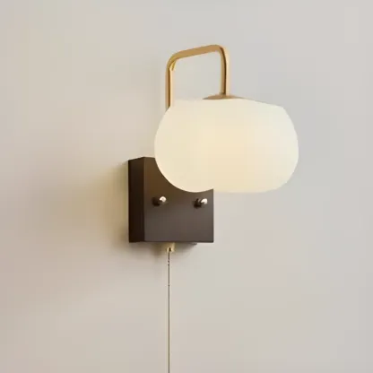 Pumpkin Acrylic Wall Sconce with Pull Switch for Bedroom