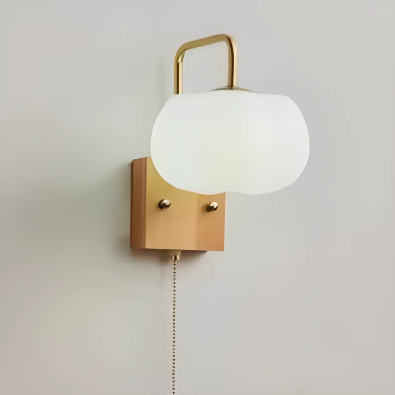 Pumpkin Acrylic Wall Sconce with Pull Switch for Bedroom