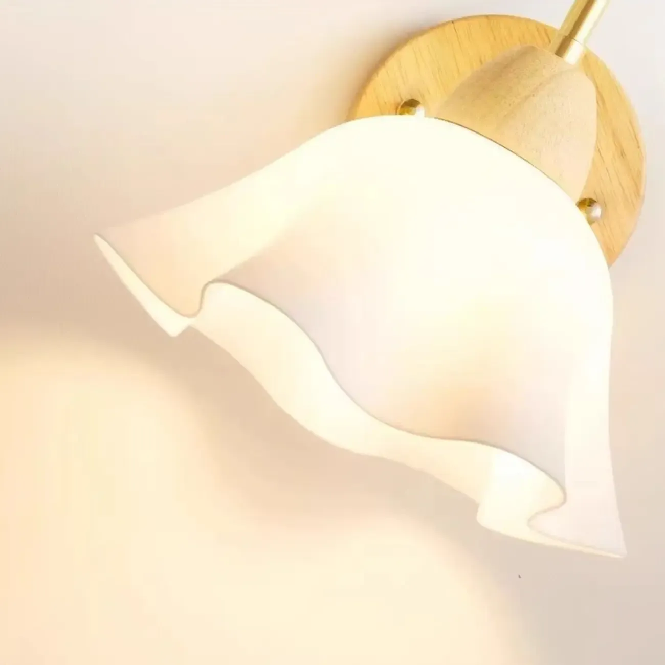 Pumpkin Acrylic Wall Sconce with Pull Switch for Bedroom