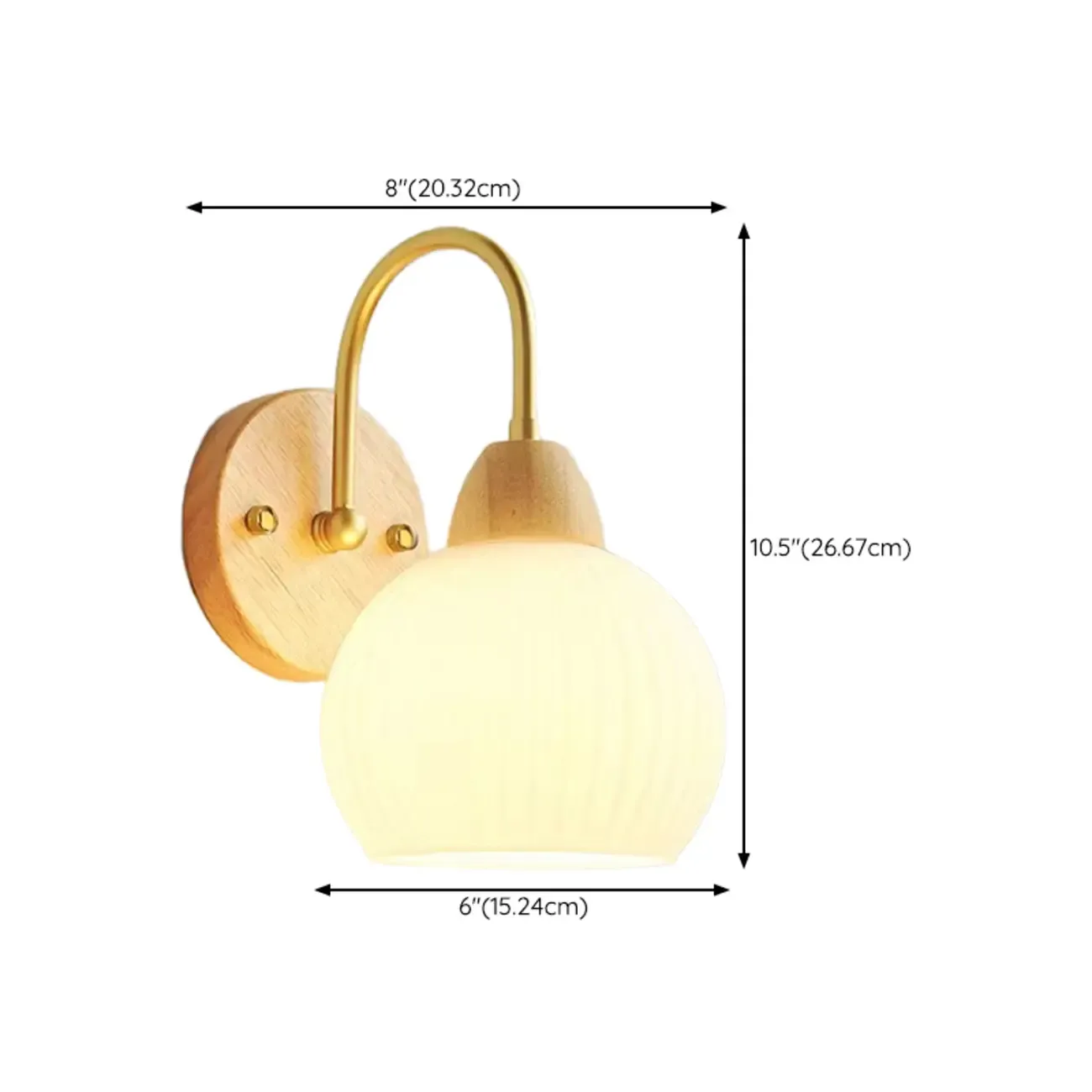 Pumpkin Acrylic Wall Sconce with Pull Switch for Bedroom