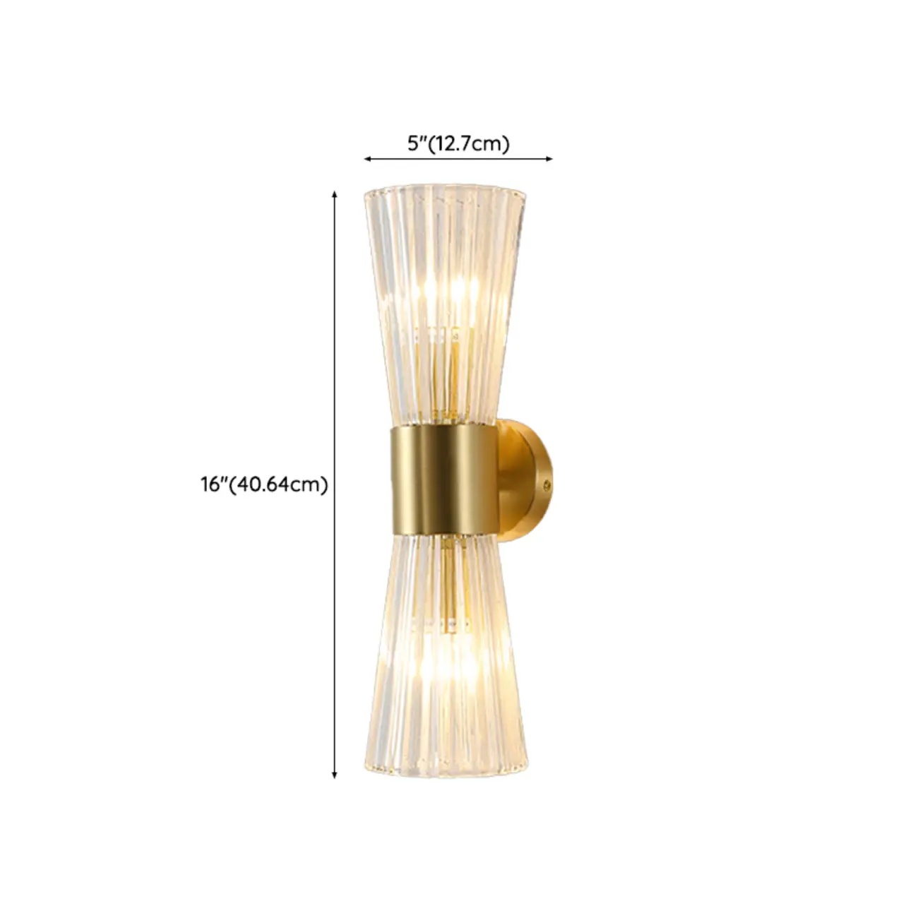 Cylinder Brass Wall Sconce with Glass Shade for Bedroom Decor | homeyfad