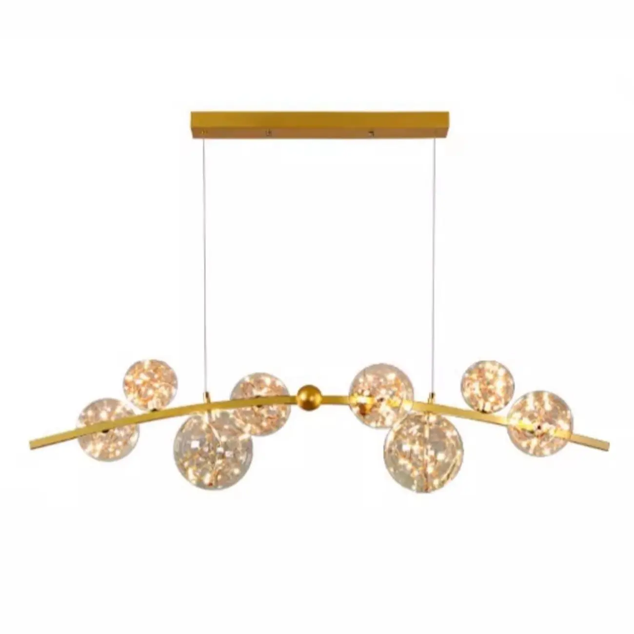 Kitchen Island Modern Glass Globe Pendant Light Image - 9 | homeyfad