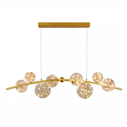 Kitchen Island Modern Glass Globe Pendant Light Image - 9