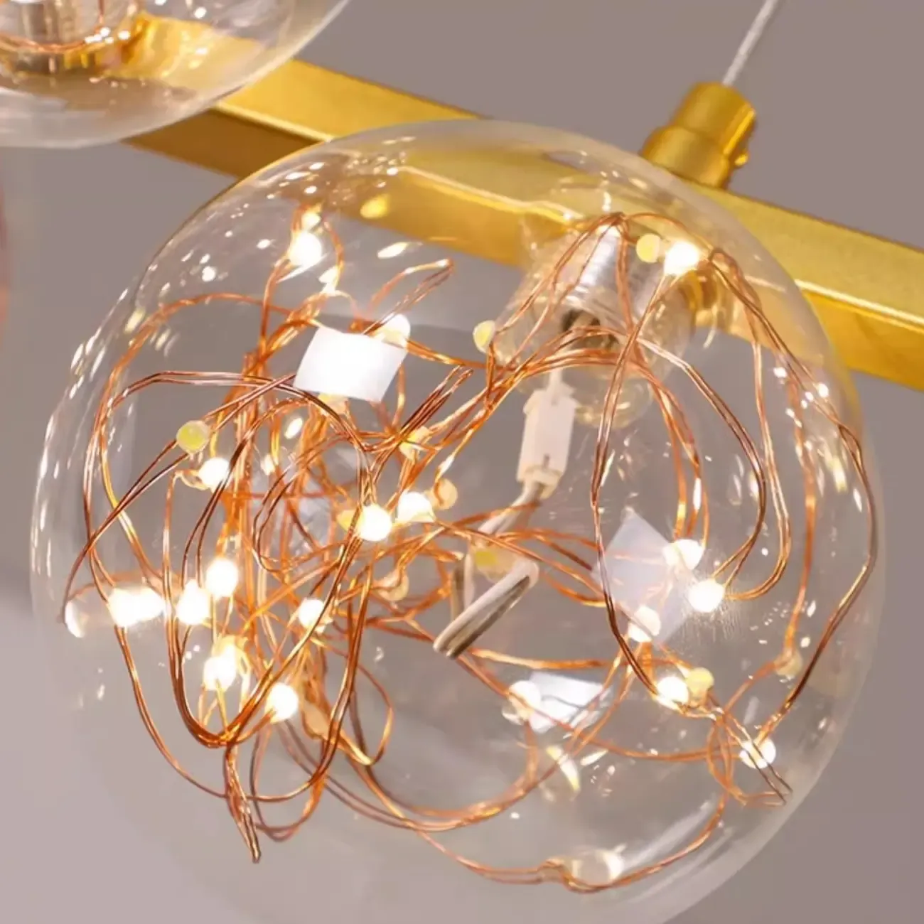 Kitchen Island Modern Glass Globe Pendant Light Image - 10