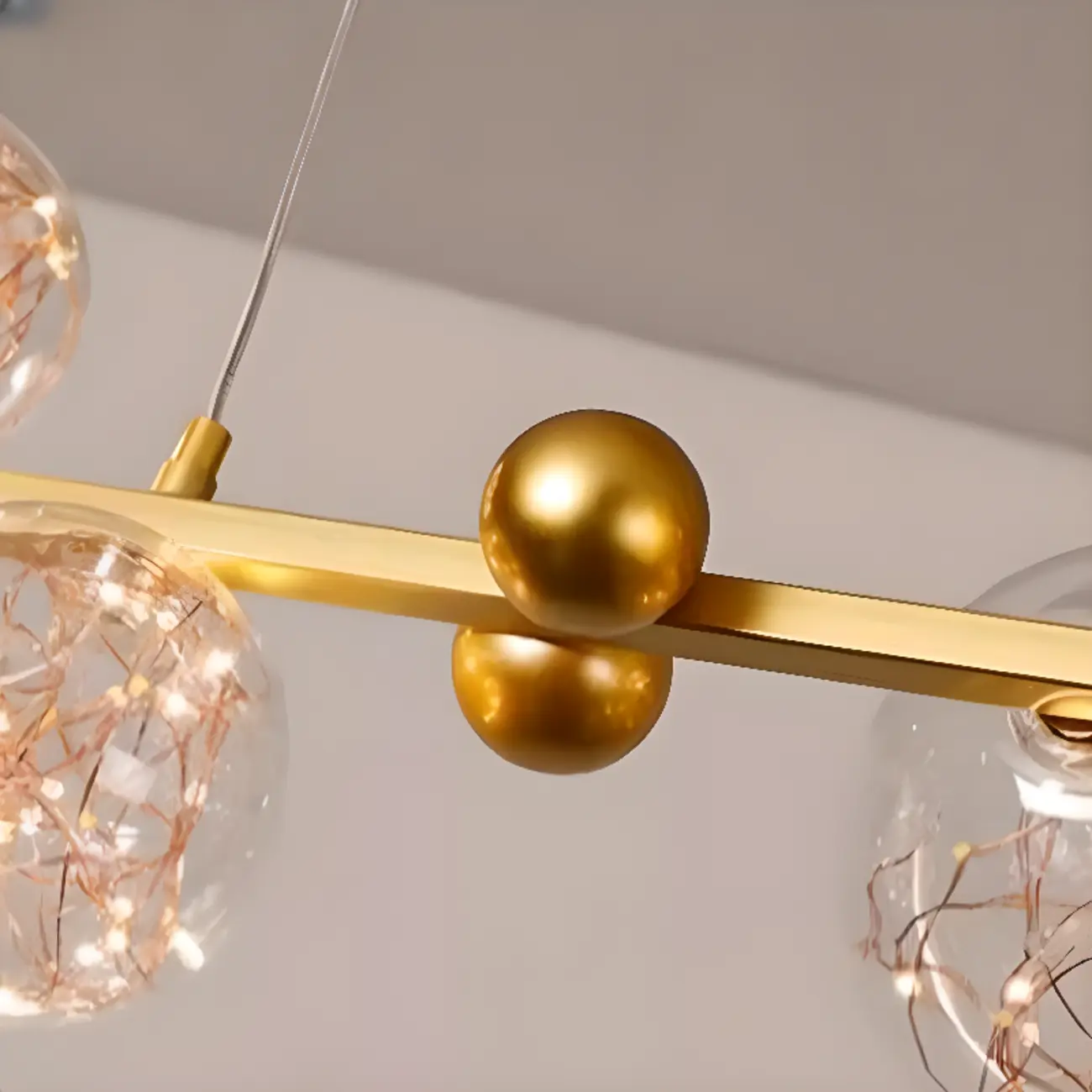 Kitchen Island Modern Glass Globe Pendant Light Image - 11 | homeyfad