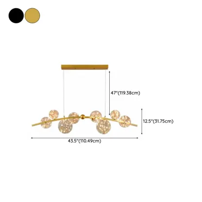 Kitchen Island Modern Glass Globe Pendant Light Image - 13