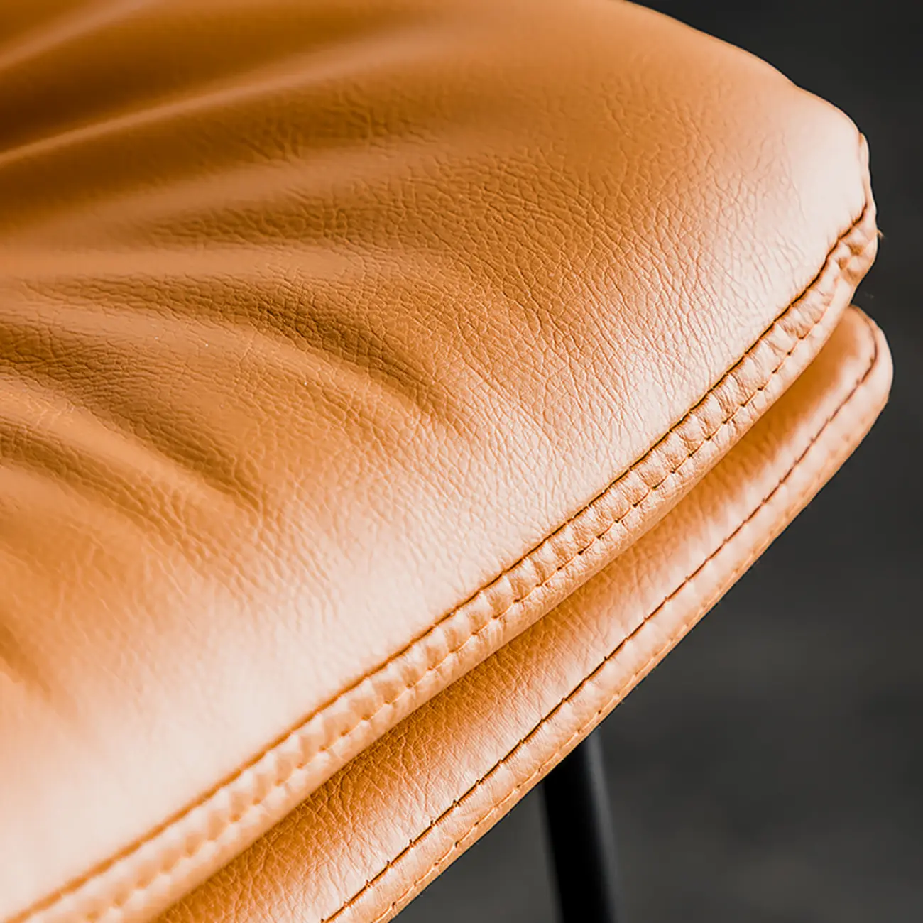 Modern Upholstered Low Back Metal Sled Bar Stools Image - 7 | homeyfad