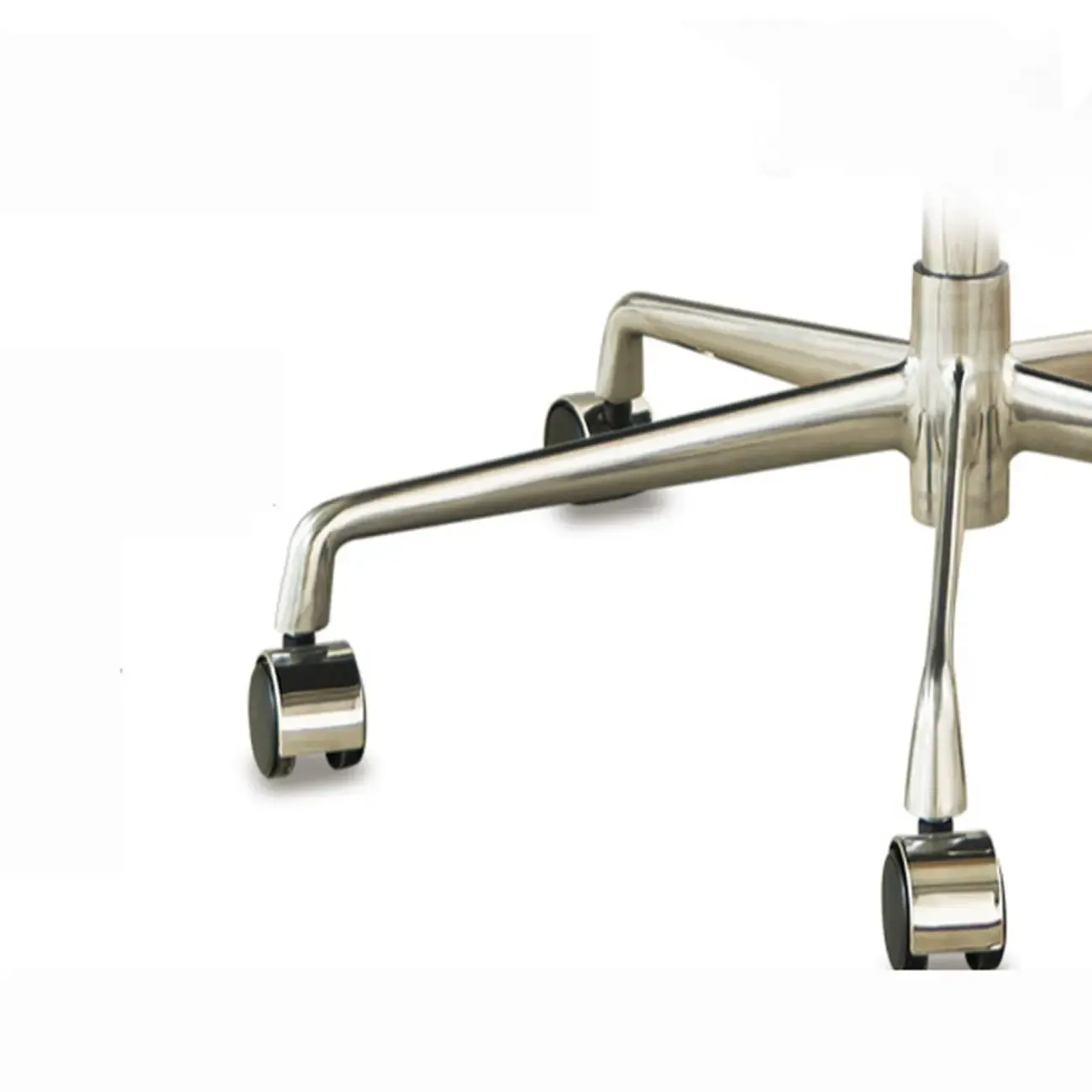 Modern Brown Leather Swivel Office Chair Image - 11