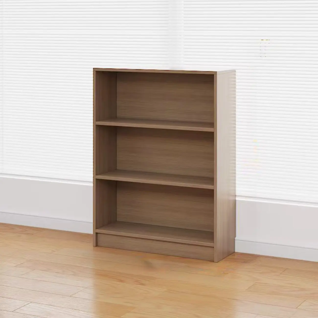 Horizontal Brown Wide Reclaimed Wood Cube Bookcase Image - 7 | homeyfad