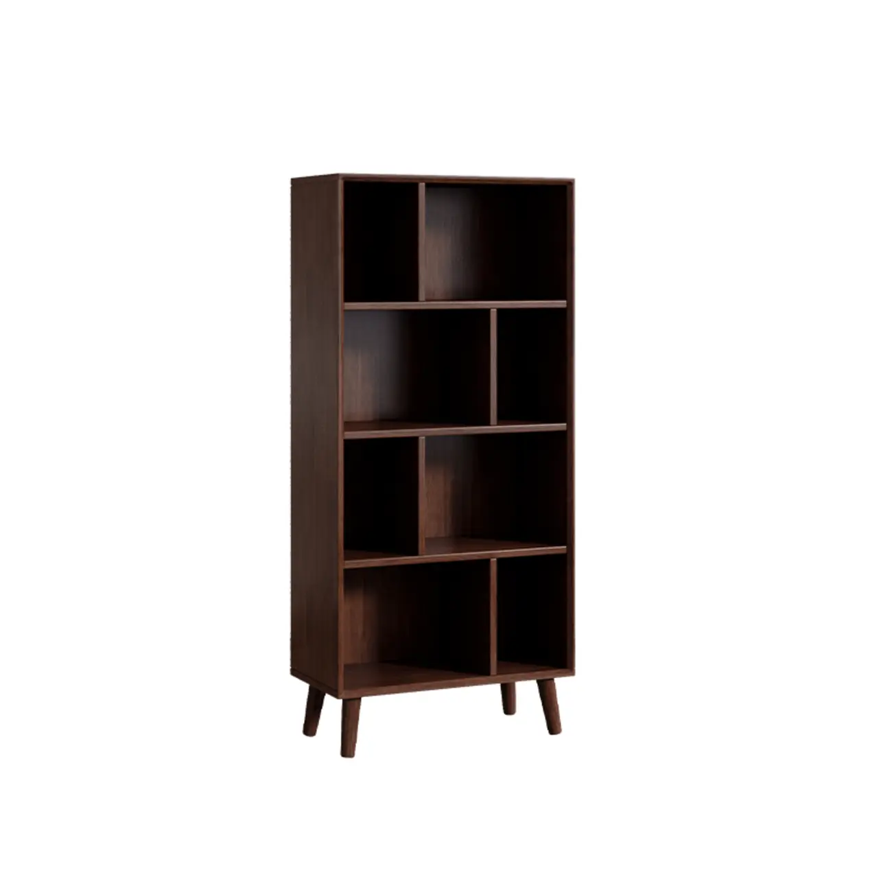 Modern Black Rubberwood Open Rectangle Bookcase Image - 10 | homeyfad