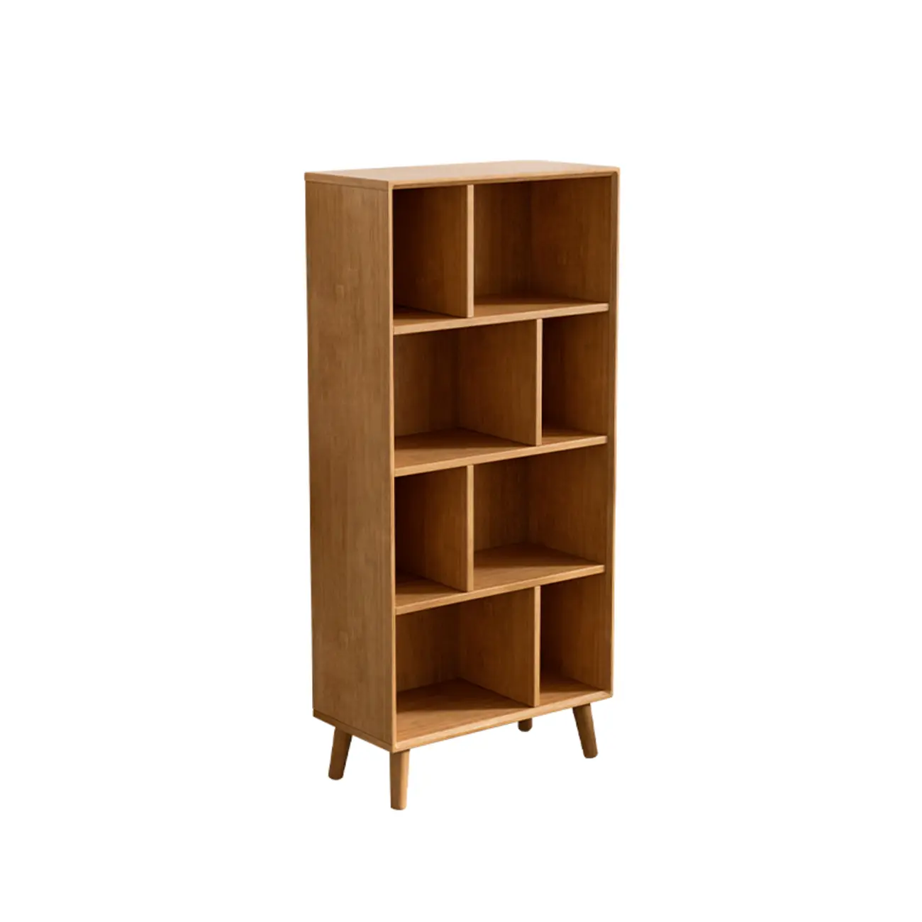 Modern Black Rubberwood Open Rectangle Bookcase Image - 16 | homeyfad