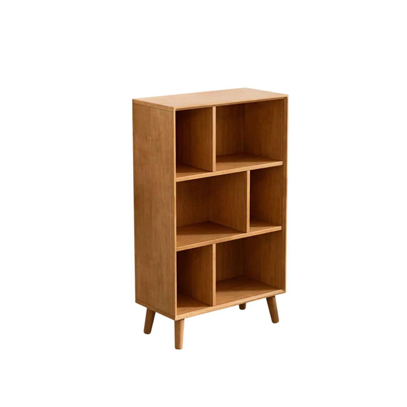 Modern Black Rubberwood Open Rectangle Bookcase Image - 17 | homeyfad