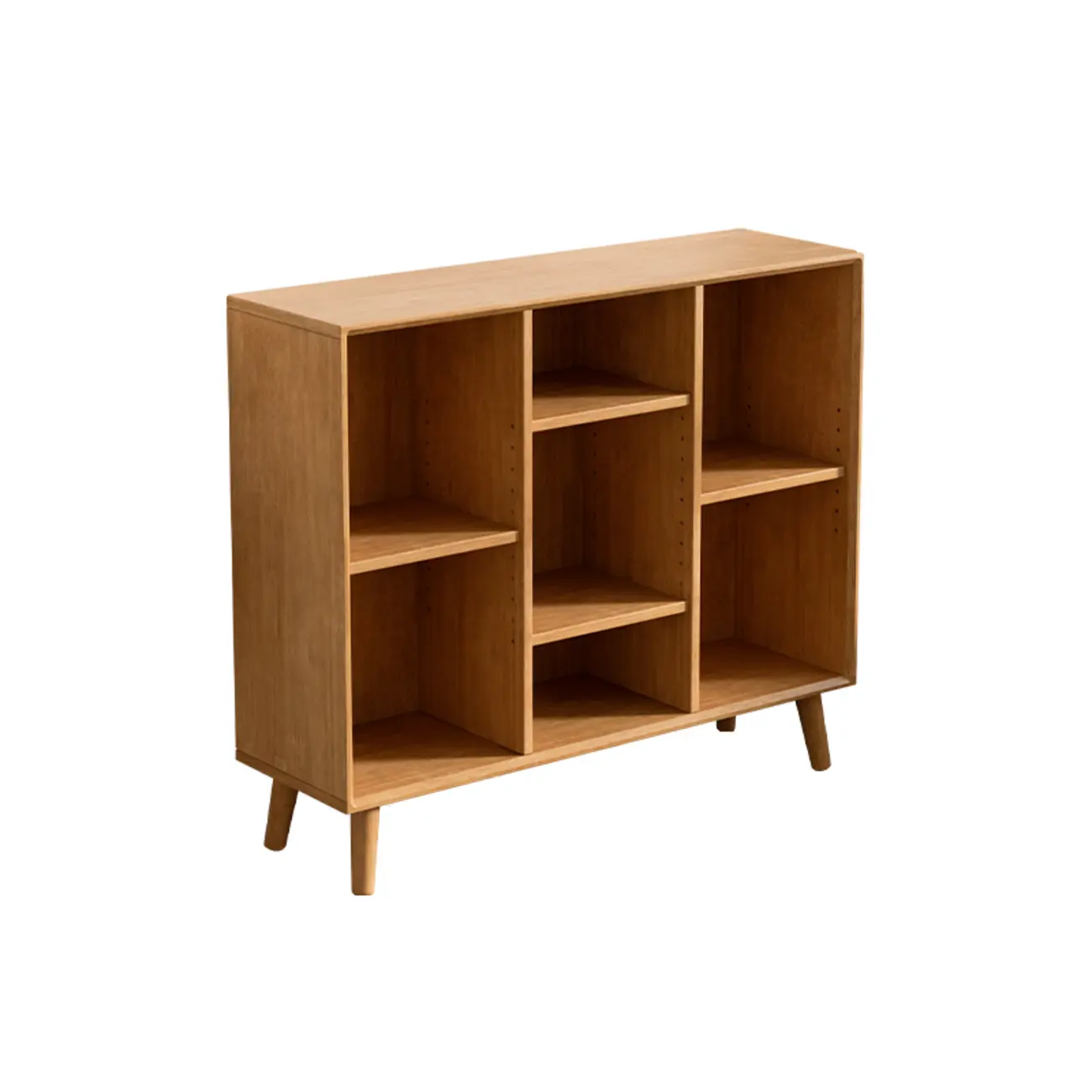 Modern Black Rubberwood Open Rectangle Bookcase Image - 19 | homeyfad