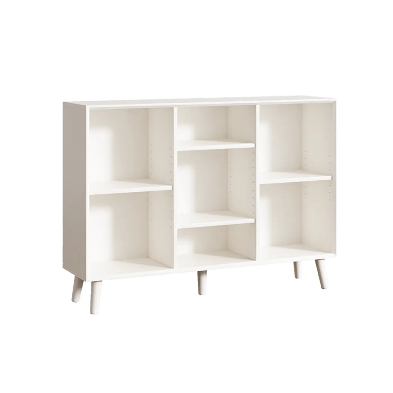 Modern Black Rubberwood Open Rectangle Bookcase Image - 22 | homeyfad