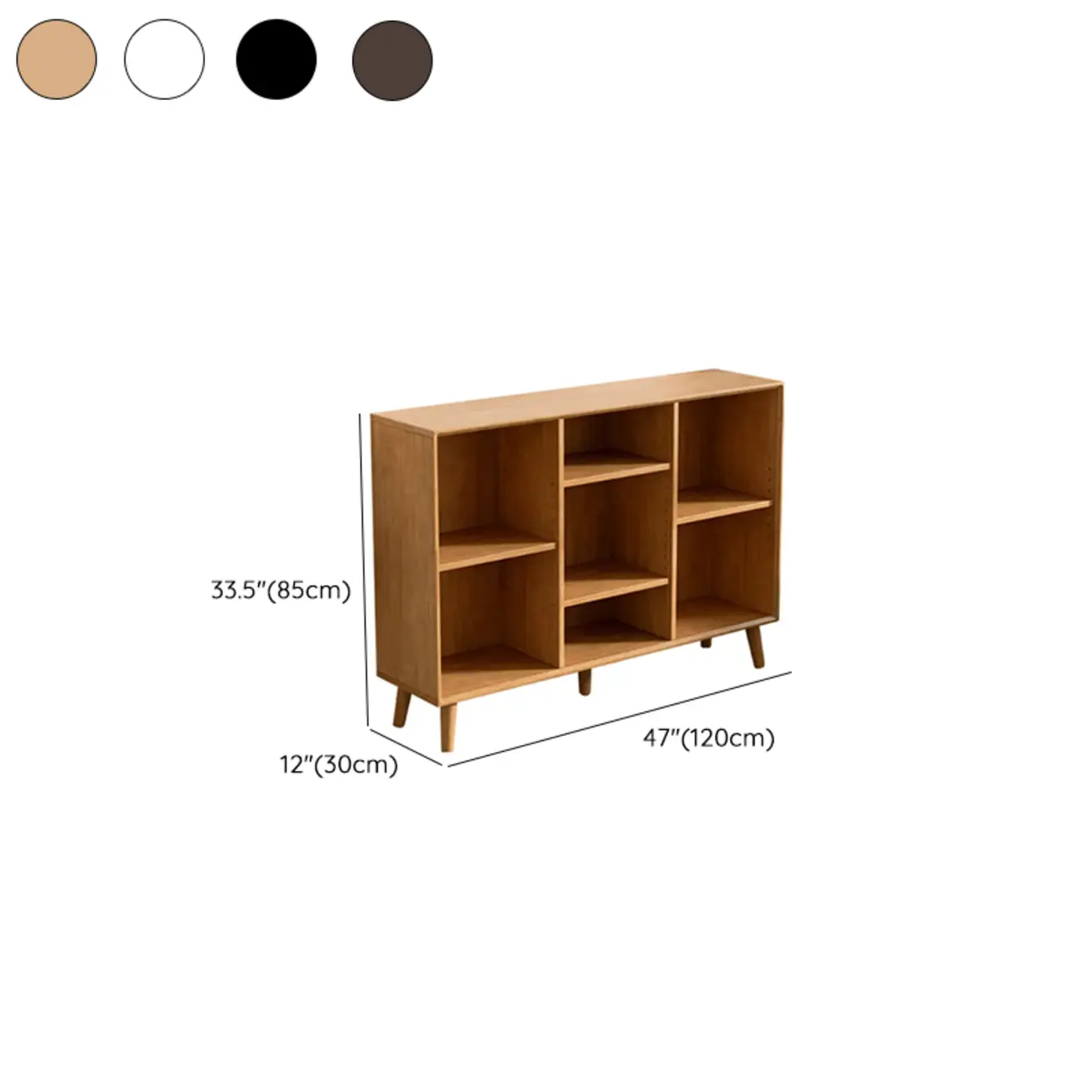 Modern Black Rubberwood Open Rectangle Bookcase Image - 25 | homeyfad