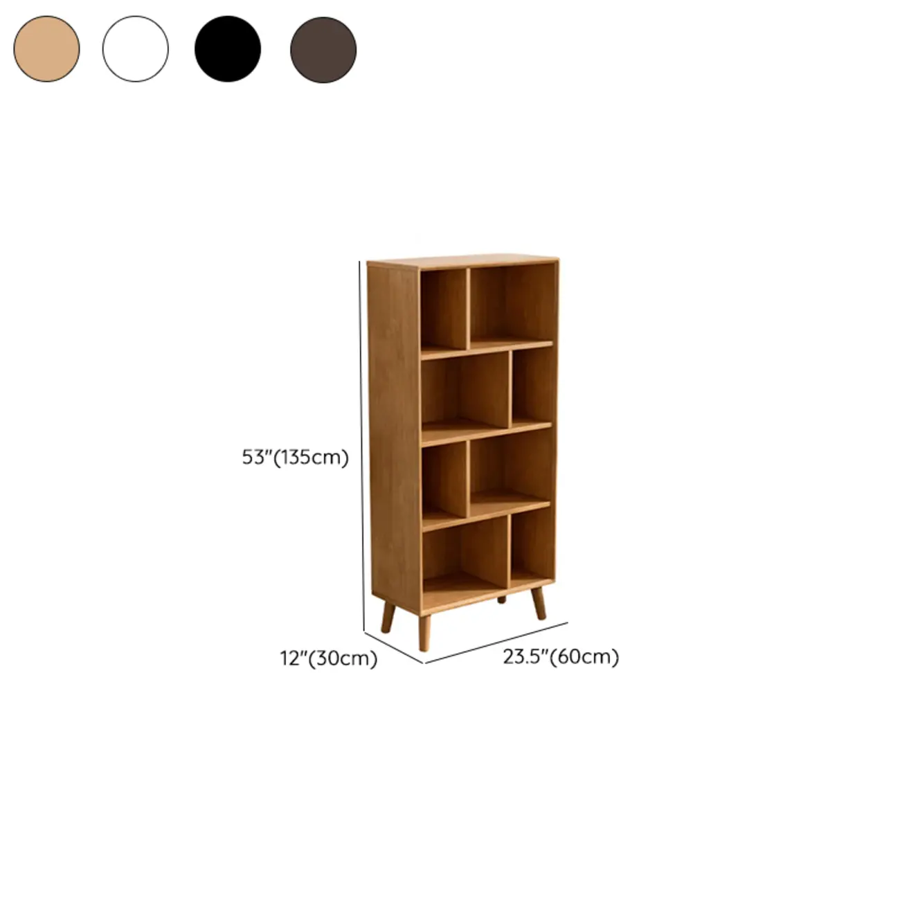 Modern Black Rubberwood Open Rectangle Bookcase Image - 27 | homeyfad