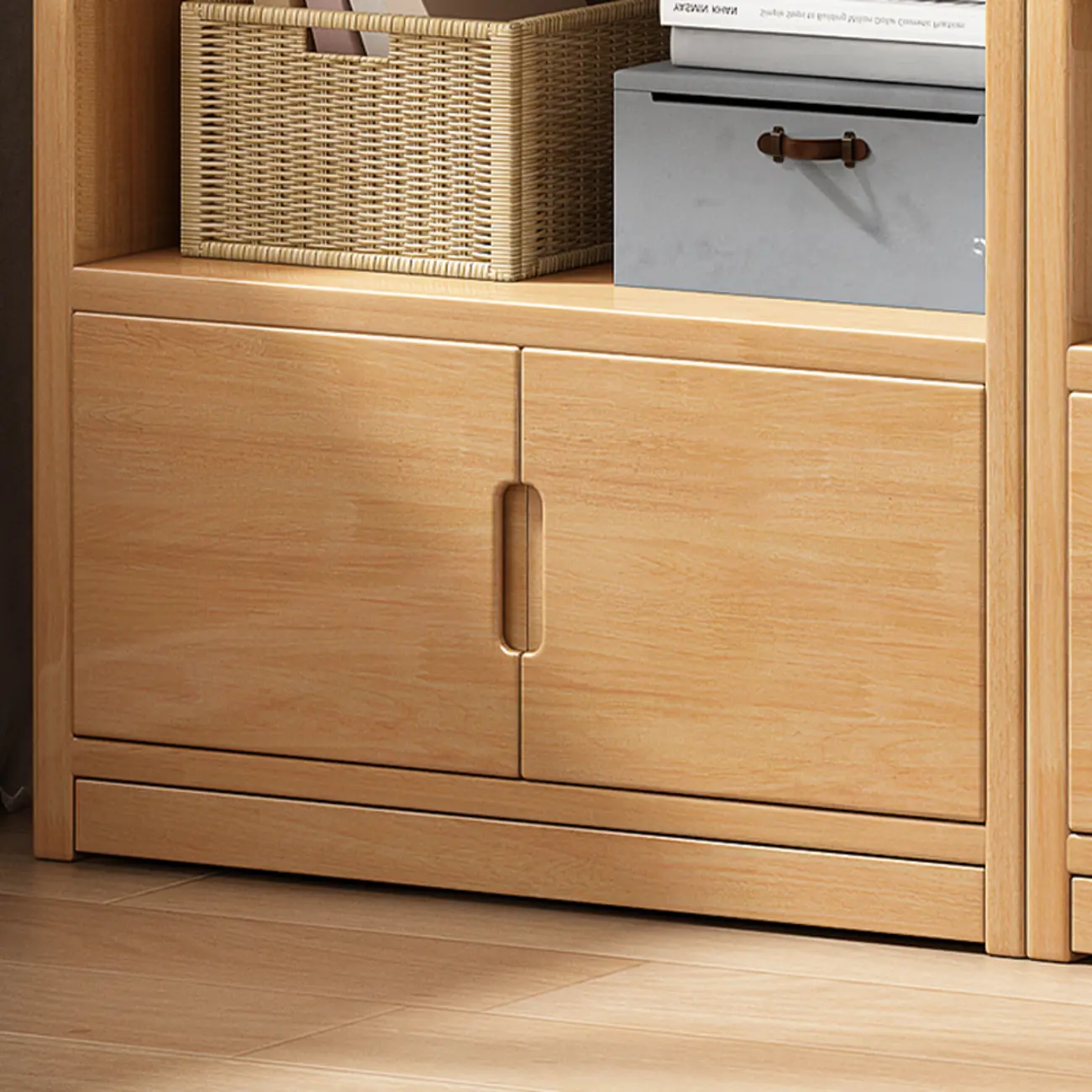 Nut-Brown Rectangle Wood 5-Shelf Storage Bookcase Image - 16 | homeyfad