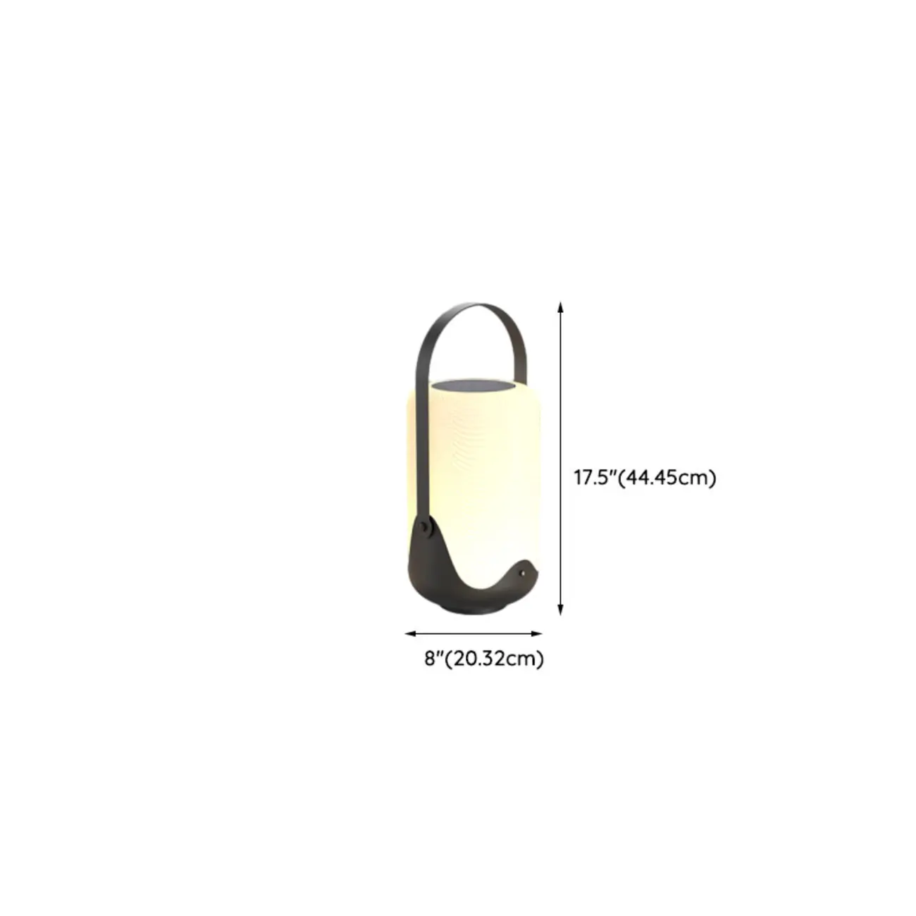 Modern Metal Lantern Solar Post Cap Light #size