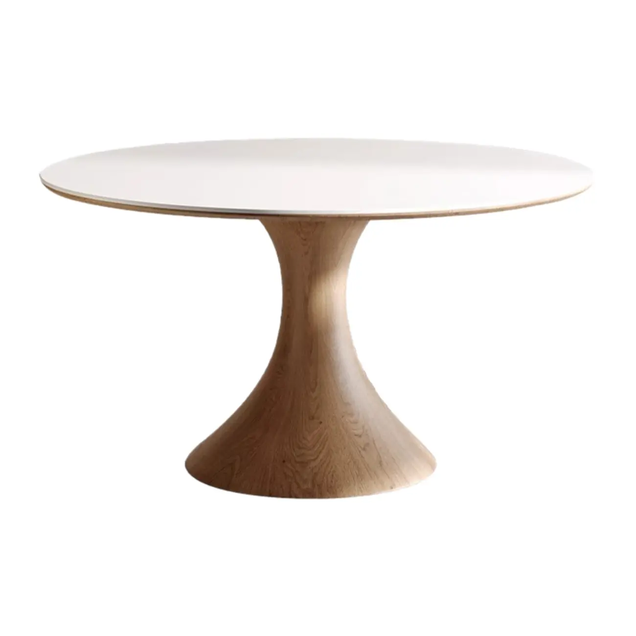 Modern White Stone Round Dining Table Image - 2 | homeyfad