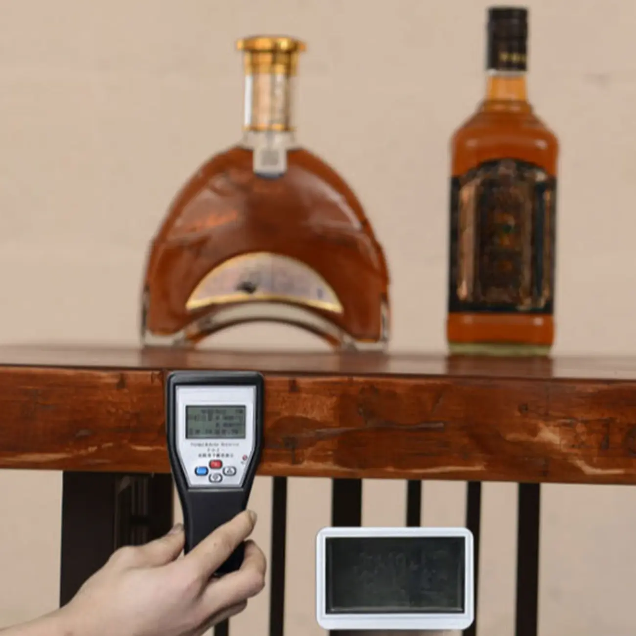 Brown Wooden Bar Height Table with Shelf Storage for Dining Image - 9 | homeyfad