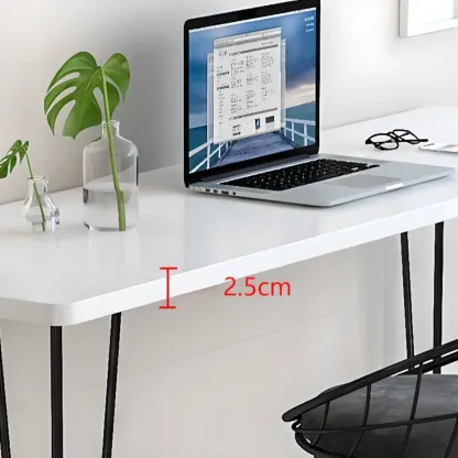 Sleek Modern White Bar Height Table Wood Top Metal Base Image - 10