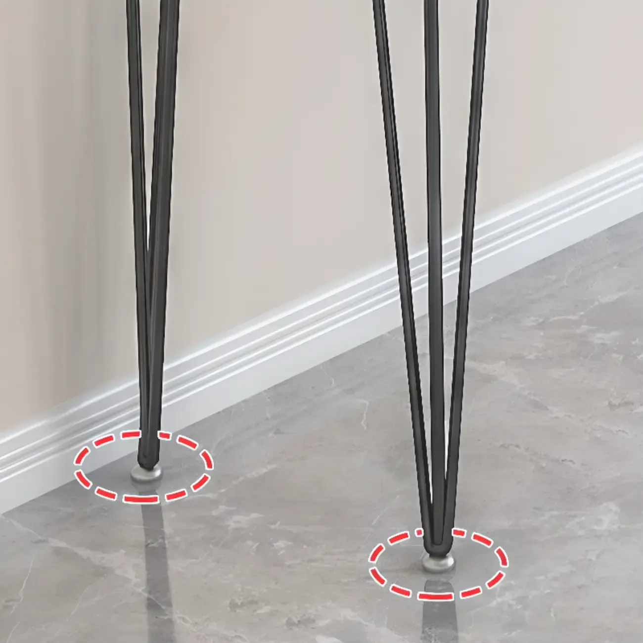 Sleek Modern White Bar Height Table Wood Top Metal Base Image - 11