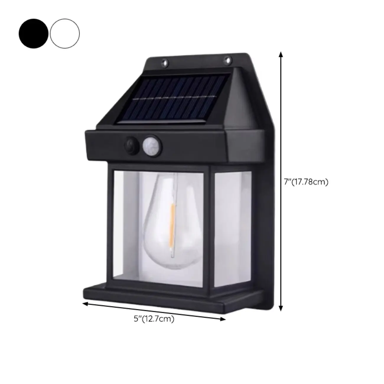 Modern Solar Metal Transparent Wall Sconce #size