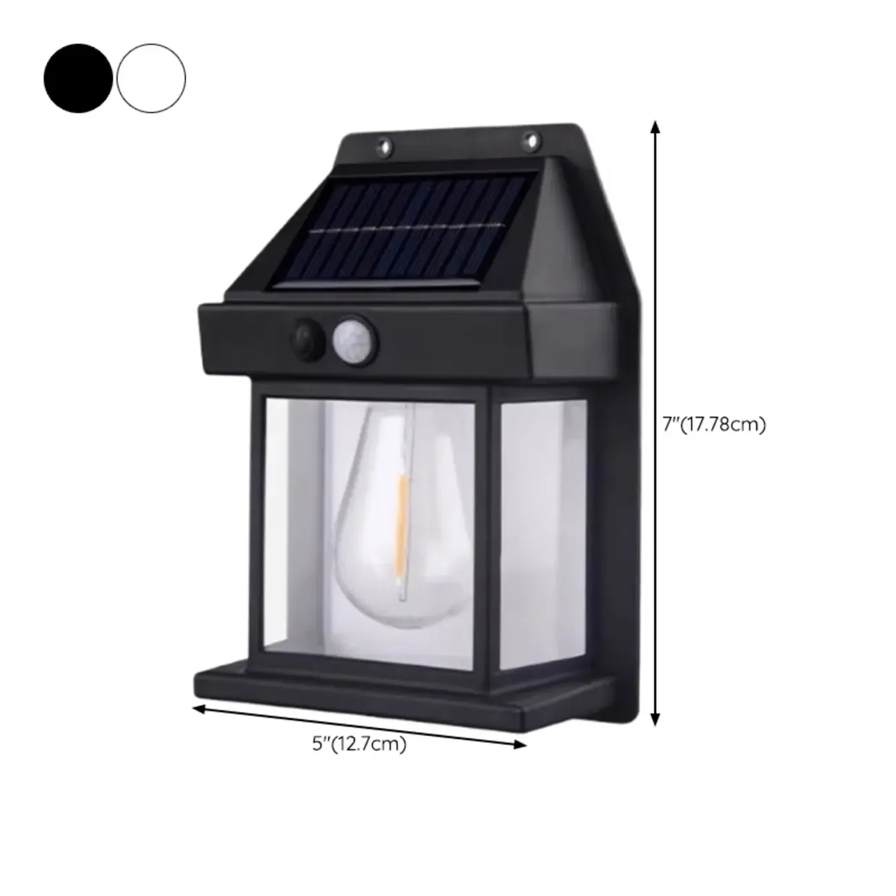 Modern Solar Metal Transparent Wall Sconce #size