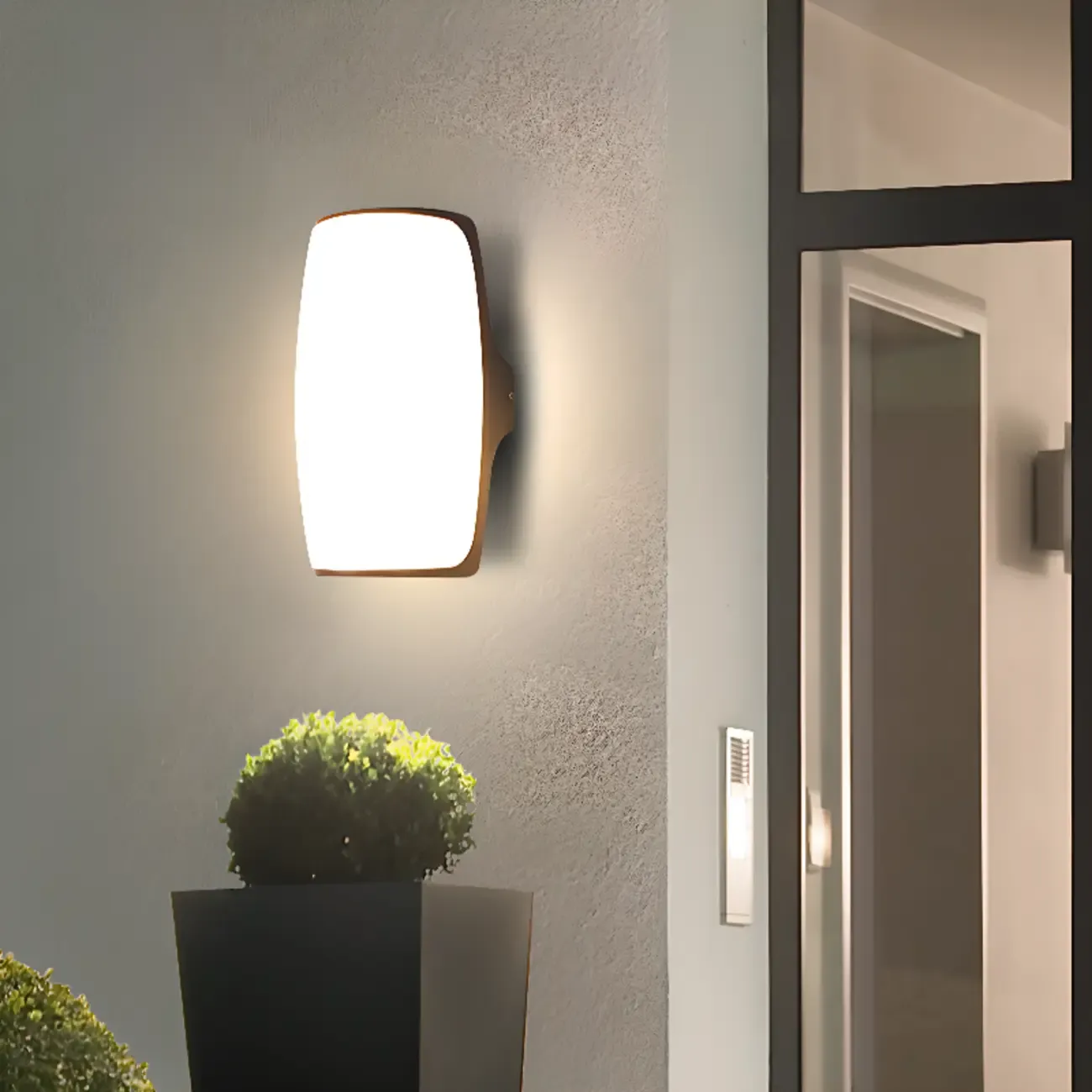 Modern Geometric Black Metal Flush Mount Wall Sconce Image - 3