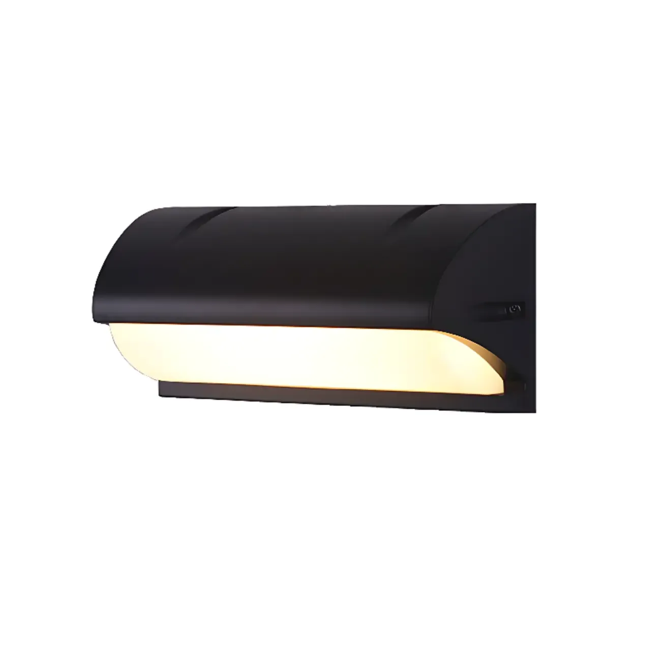 Modern Geometric Black Metal Flush Mount Wall Sconce Image - 5