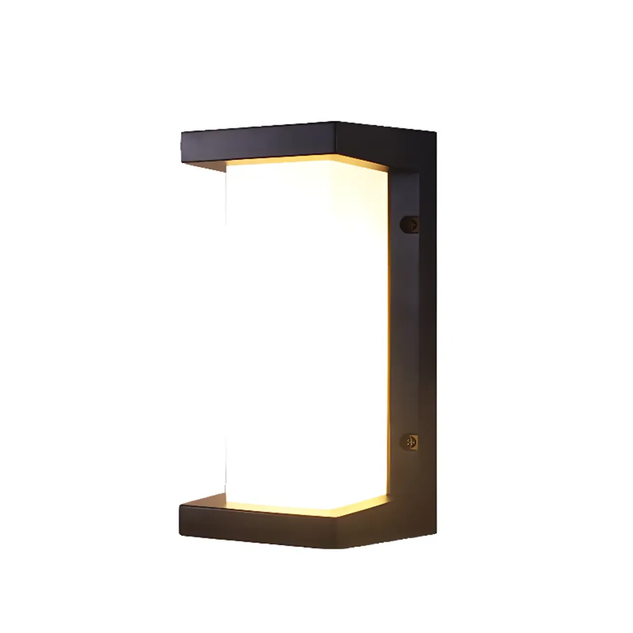 Modern Geometric Black Metal Flush Mount Wall Sconce Image - 6