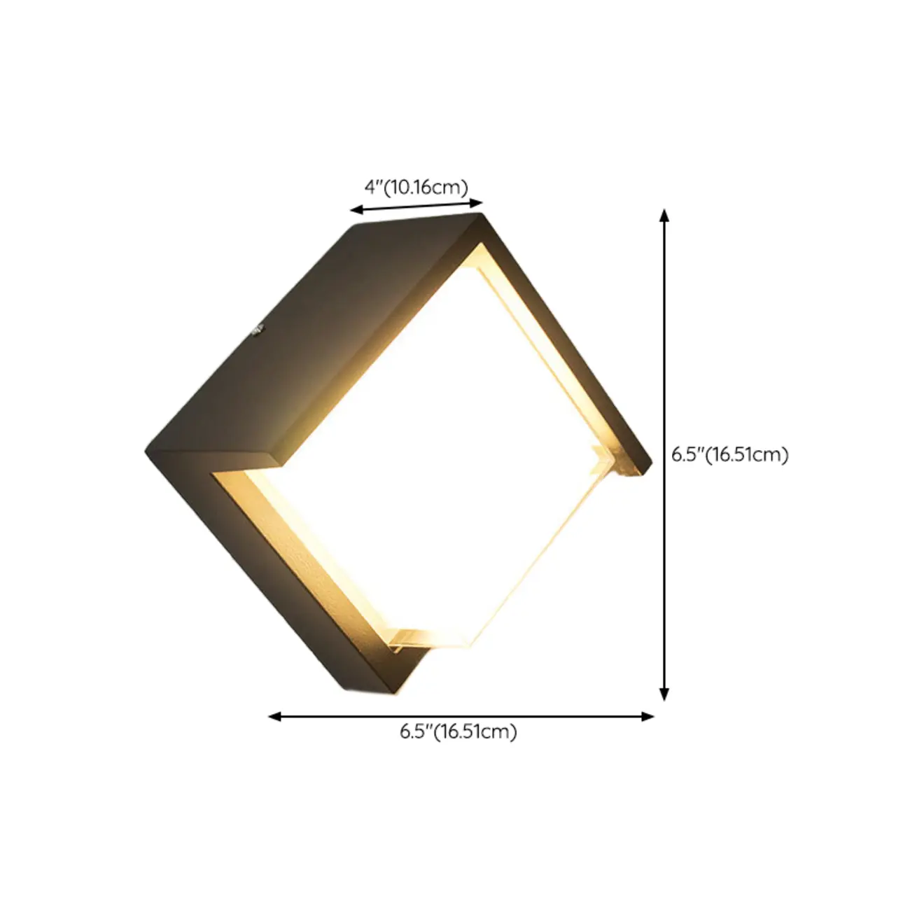 Modern Geometric Black Metal Flush Mount Wall Sconce Image - 15 | homeyfad