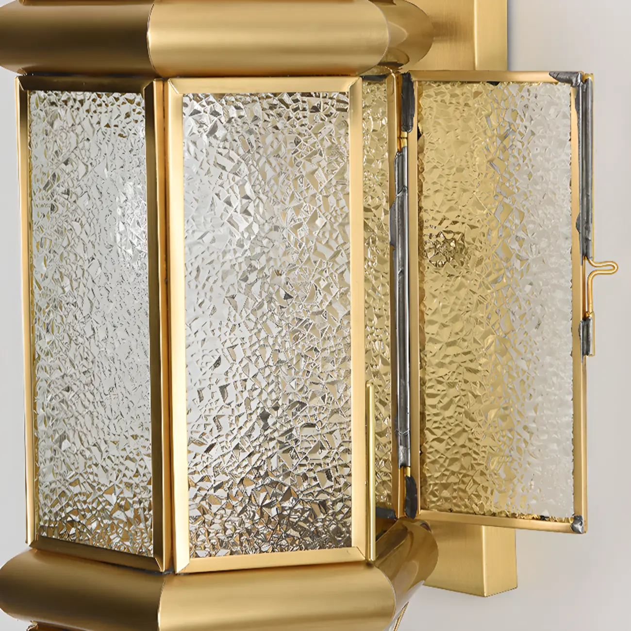 Modern Metal Glass Lantern LED Outdoor Wall Light Image - 20 | homeyfad