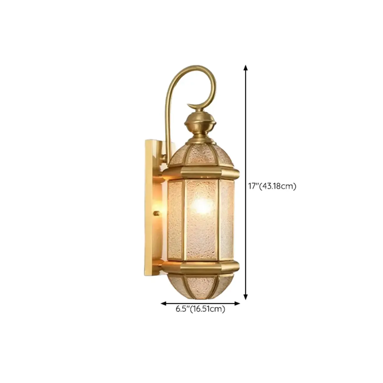 Modern Metal Glass Lantern LED Outdoor Wall Light Image - 22