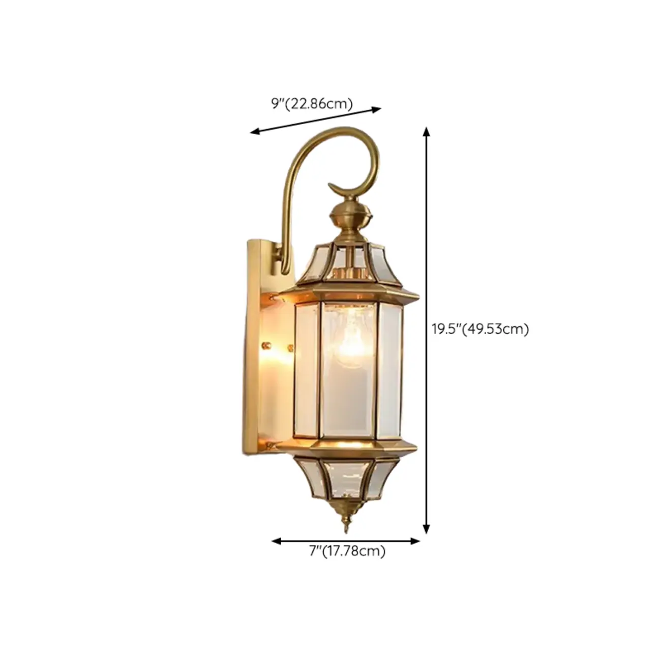 Modern Metal Glass Lantern LED Outdoor Wall Light Image - 23 | homeyfad