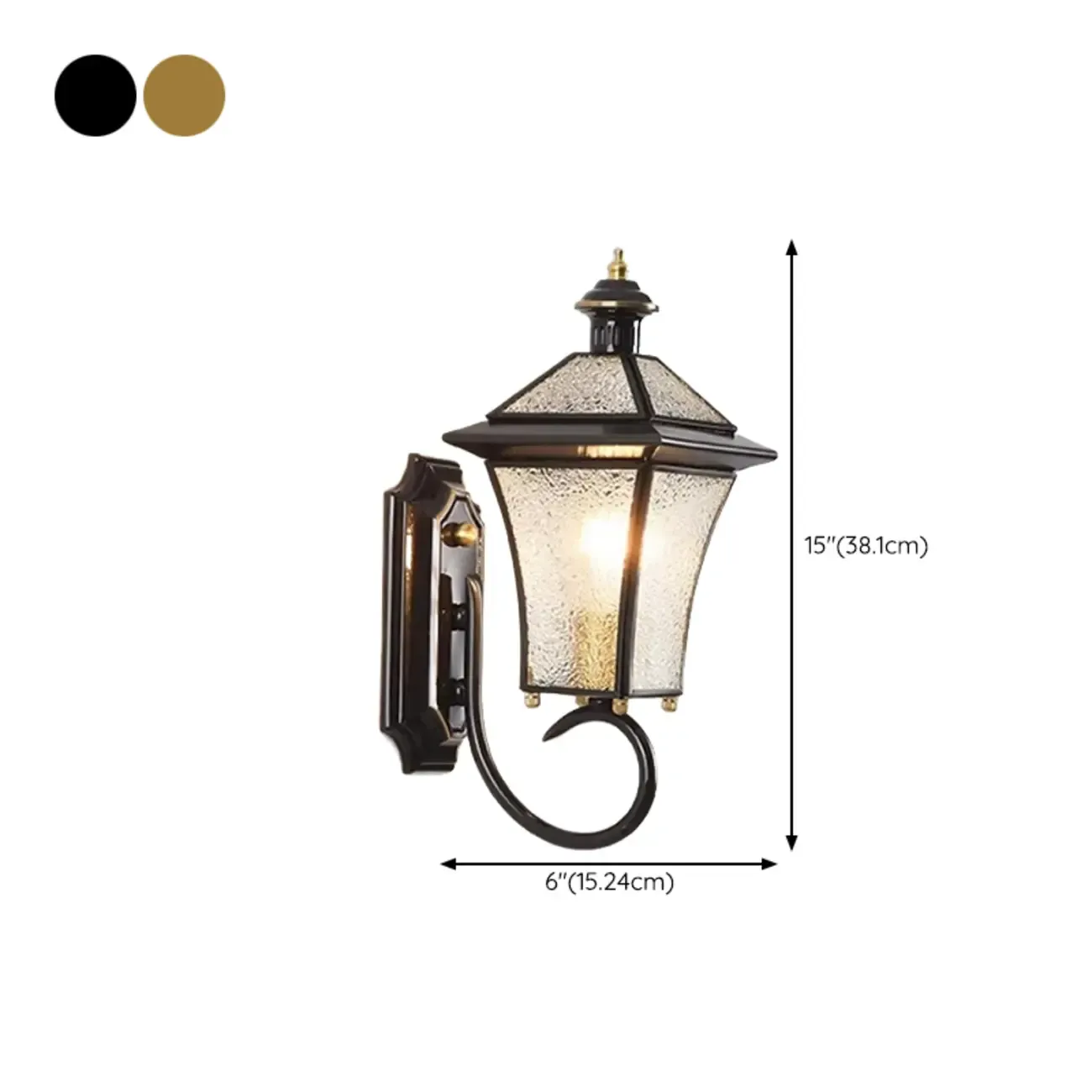Modern Metal Glass Lantern LED Outdoor Wall Light Image - 27