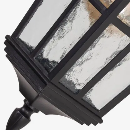 Vintage Black Outdoor Lantern Wall Sconce Image - 12