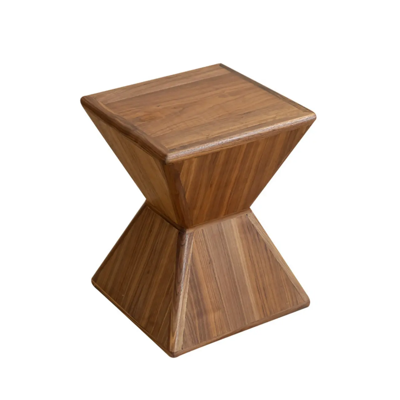 Small Art Deco Geometric Wood Side Table for Living Room Image - 9 | homeyfad